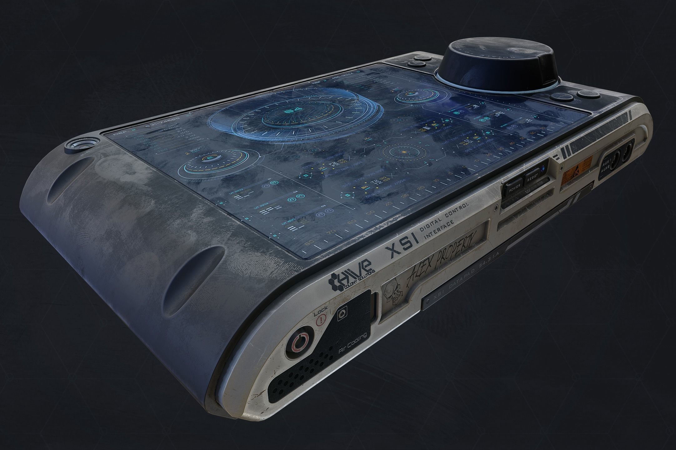 Sci-fi Control Screen Low-poly 3D model_5