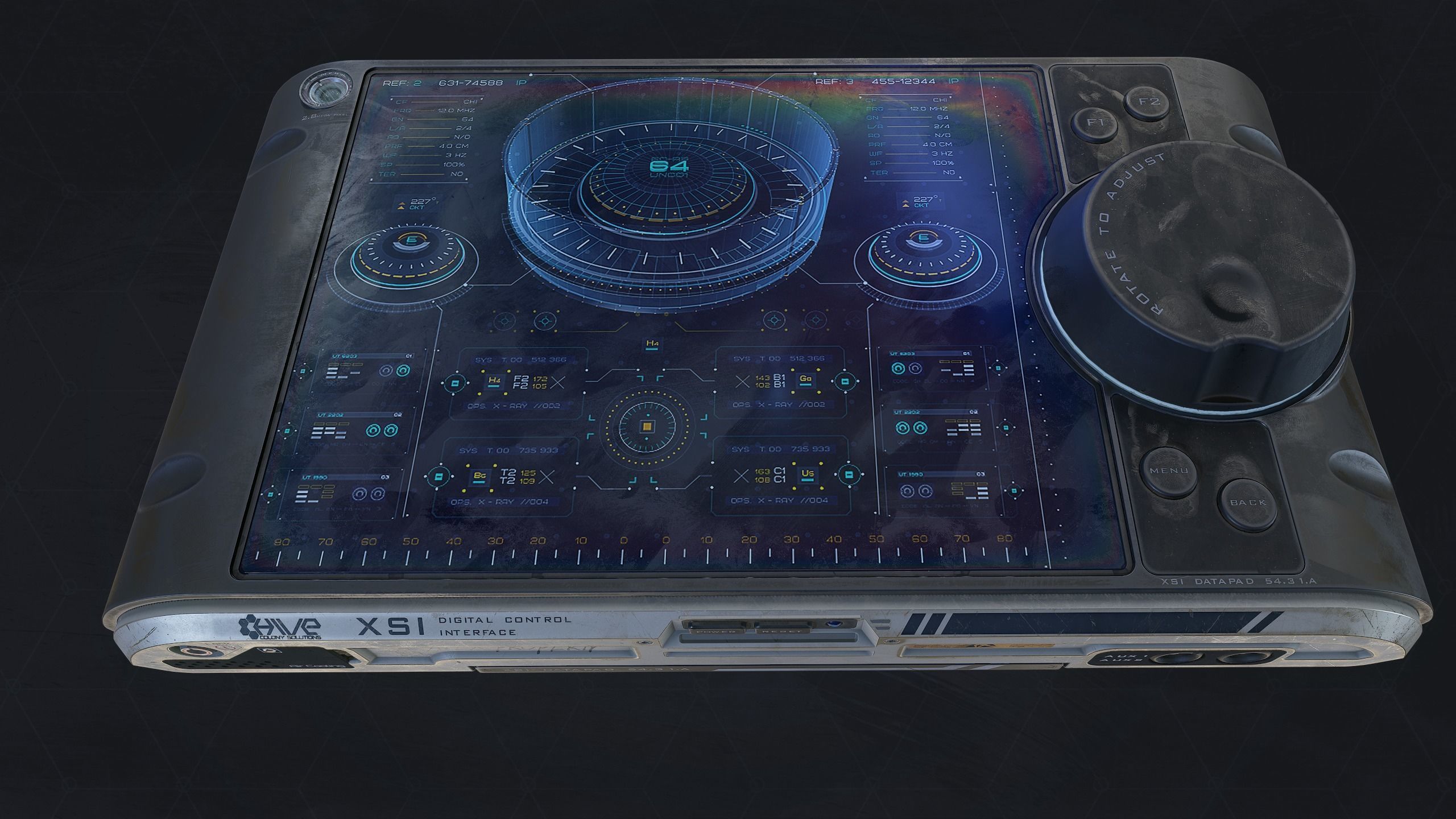 Sci-fi Control Screen Low-poly 3D model_6