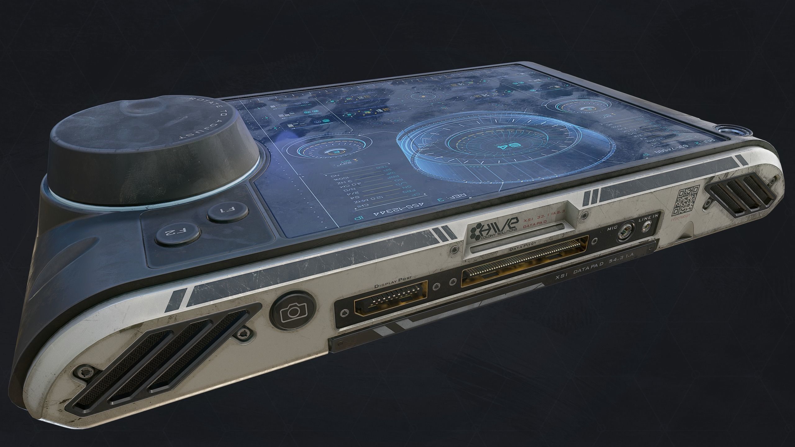 Sci-fi Control Screen Low-poly 3D model_3
