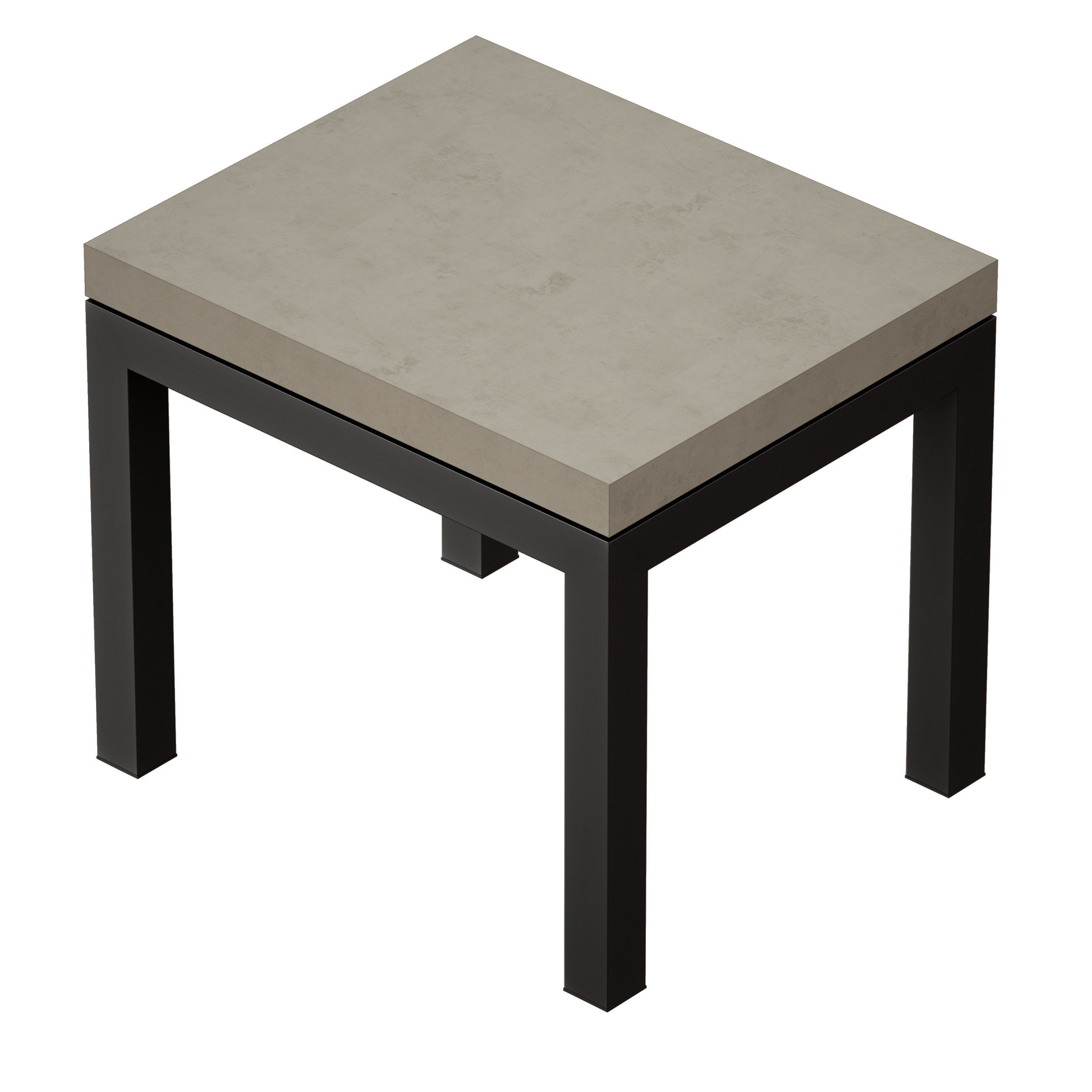 Parsons Concrete Top Dark Steel Base End Table Crate and Barrel 3D model_4