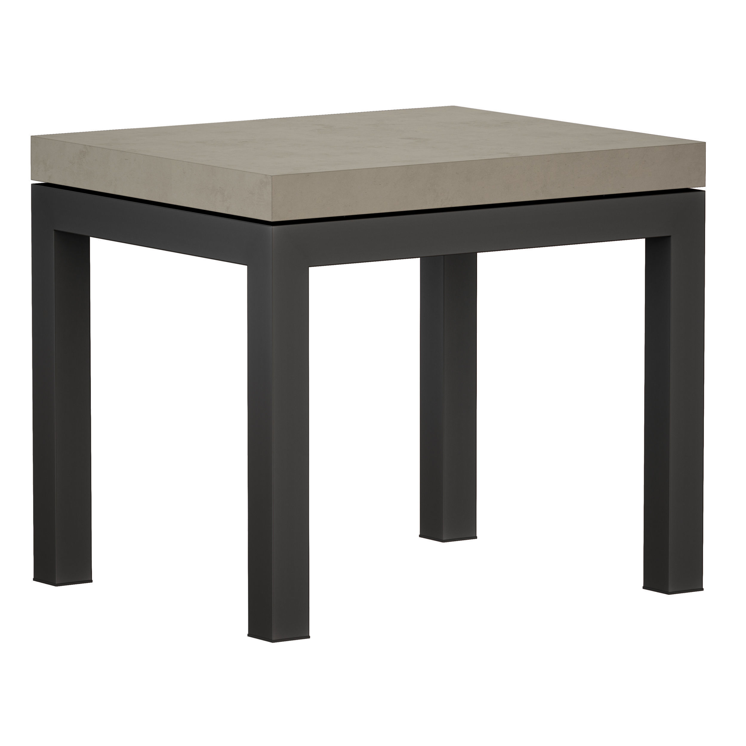 Parsons Concrete Top Dark Steel Base End Table Crate and Barrel 3D model_6