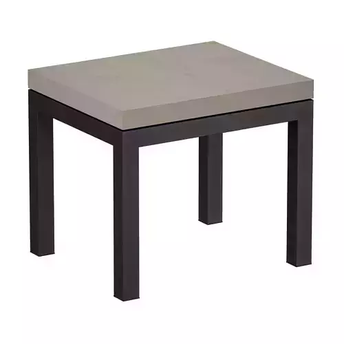 Parsons Concrete Top Dark Steel Base End Table Crate and Barrel