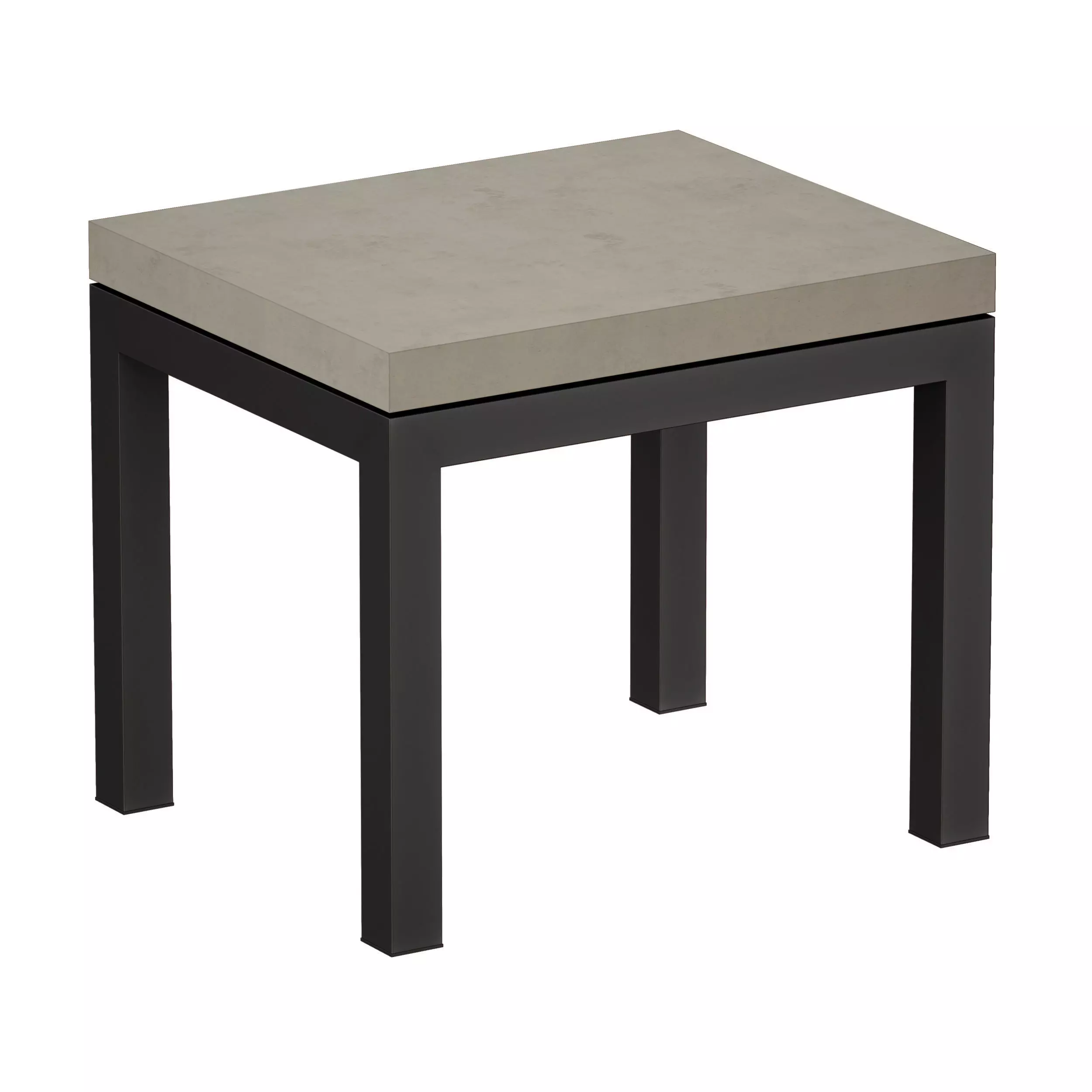 Parsons Concrete Top Dark Steel Base End Table Crate and Barrel 3D model_0