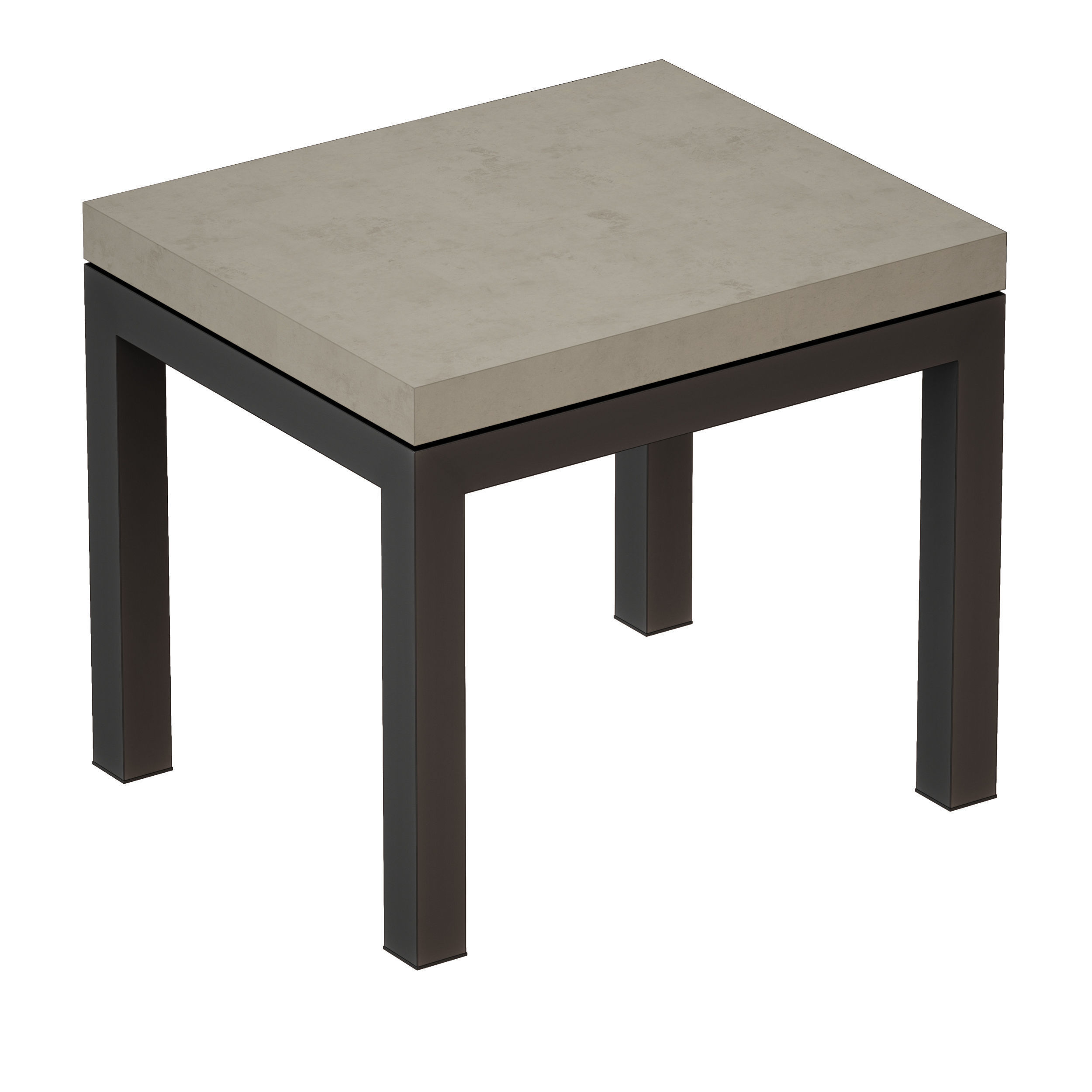Parsons Concrete Top Dark Steel Base End Table Crate and Barrel 3D model_5