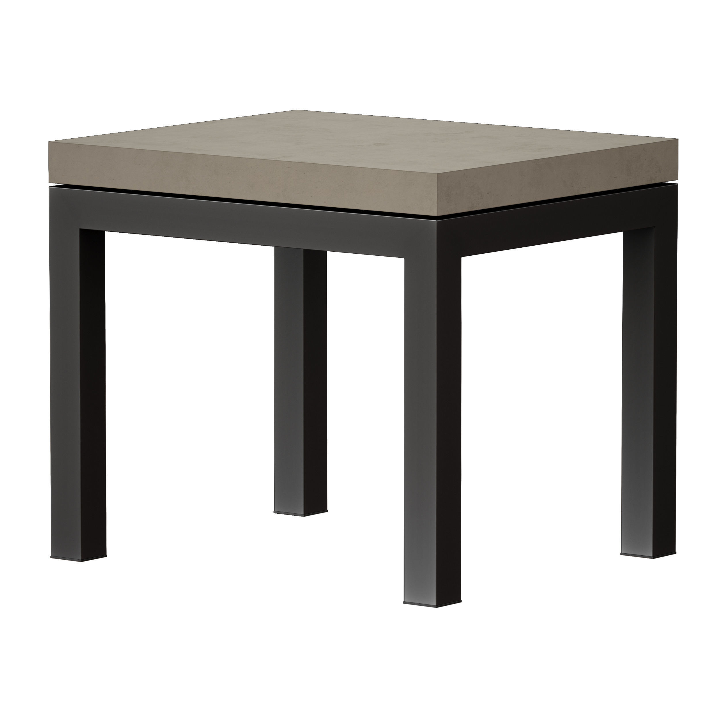 Parsons Concrete Top Dark Steel Base End Table Crate and Barrel 3D model_7