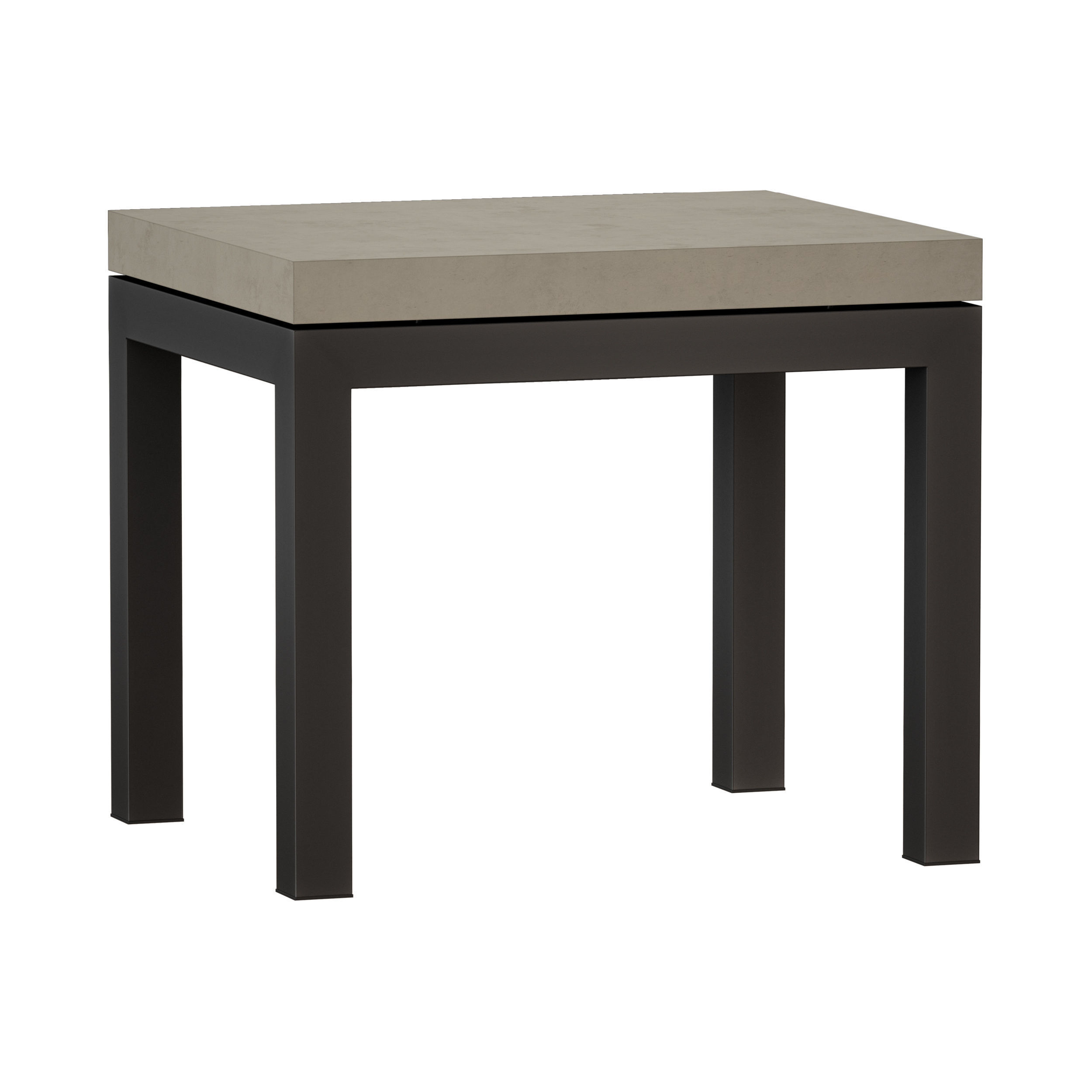 Parsons Concrete Top Dark Steel Base End Table Crate and Barrel 3D model_1