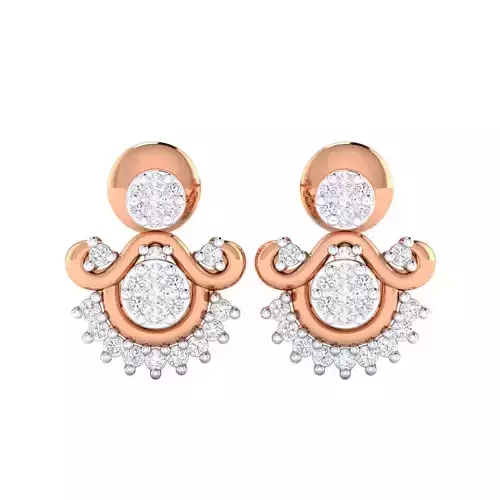 Women earrings 3dm render detail 3D print model 3D print model