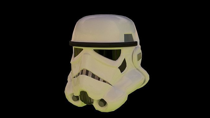 Helmet stormtrooper Low-poly 3D model