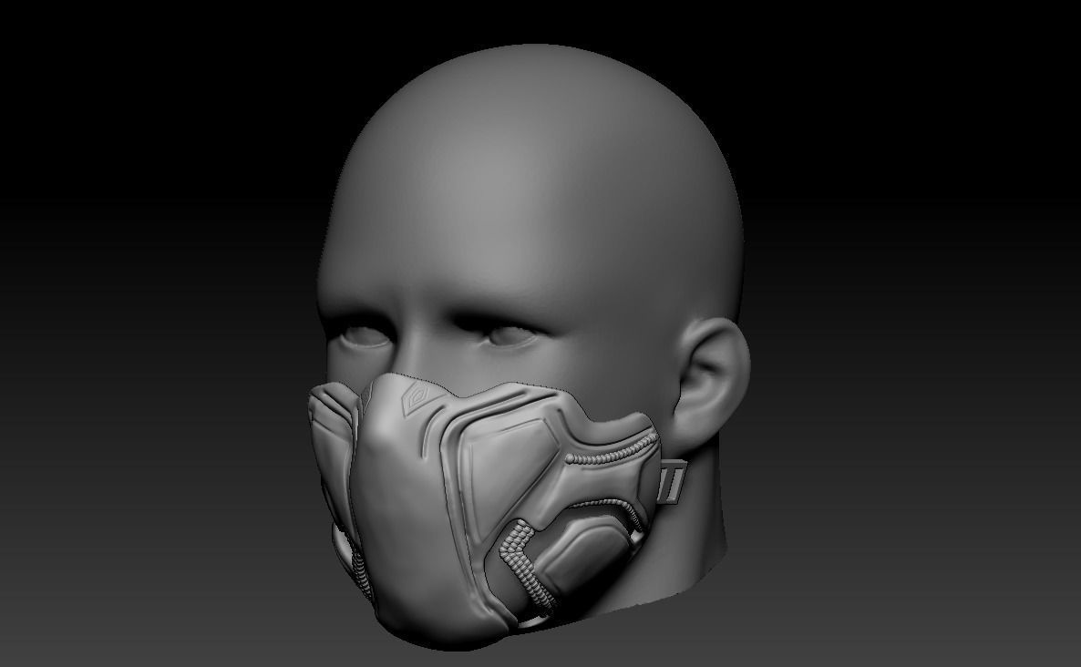 Black Panther Half Mask 3D print model_1