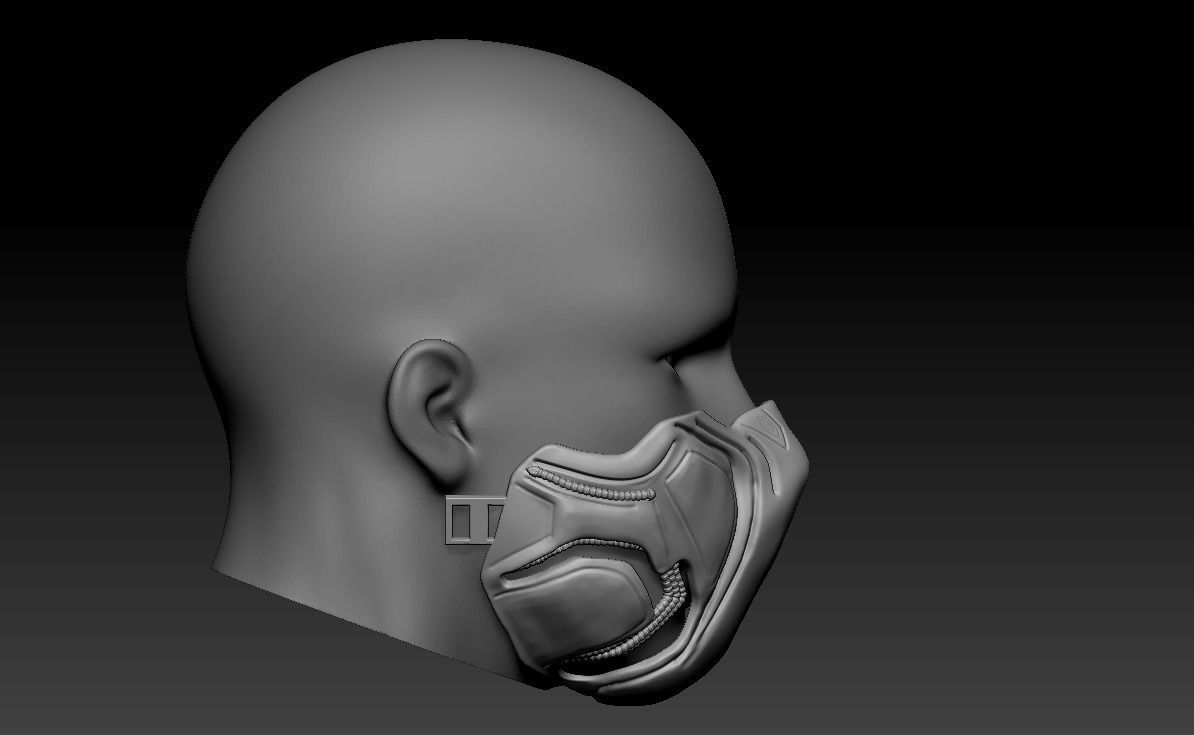 Black Panther Half Mask 3D print model_5