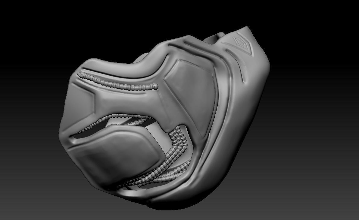 Black Panther Half Mask 3D print model_11