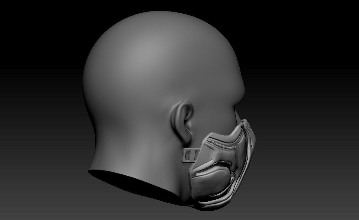 Black Panther Half Mask 3D print model_4