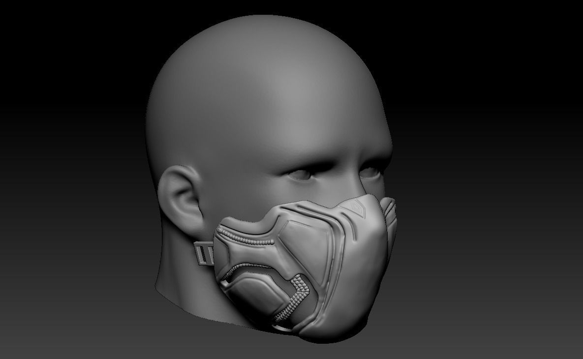 Black Panther Half Mask 3D print model_6