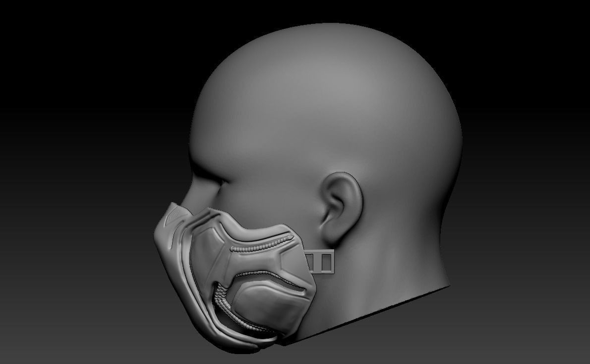 Black Panther Half Mask 3D print model_2