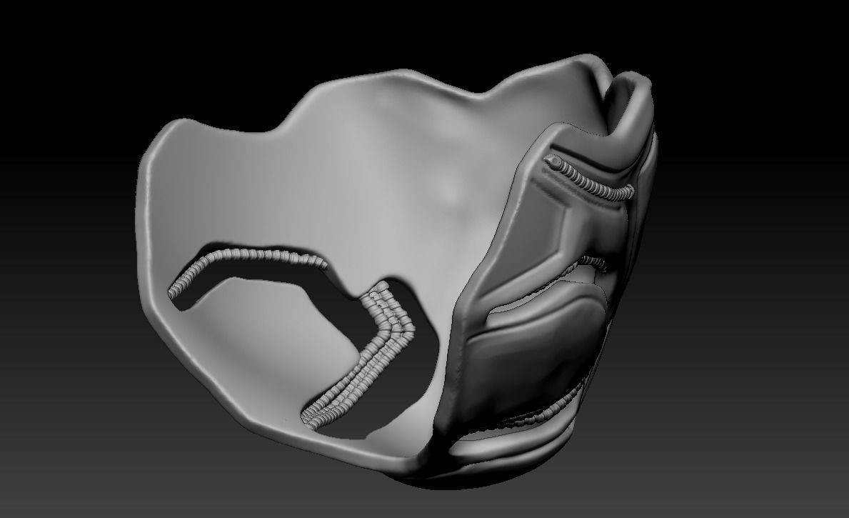 Black Panther Half Mask 3D print model_12