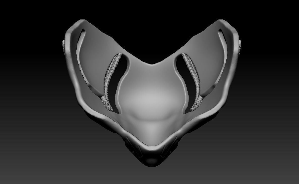 Black Panther Half Mask 3D print model_14
