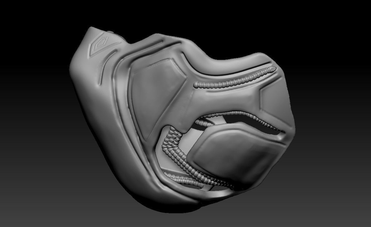 Black Panther Half Mask 3D print model_8