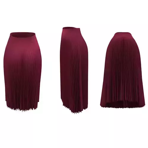Skirts Accordion Pleated  3D model