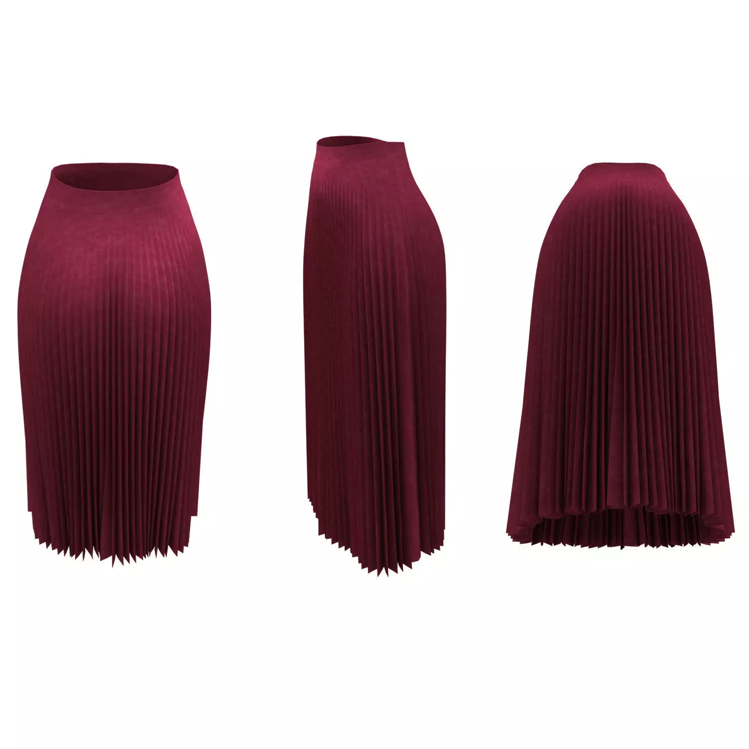Skirts Accordion Pleated 3D model
