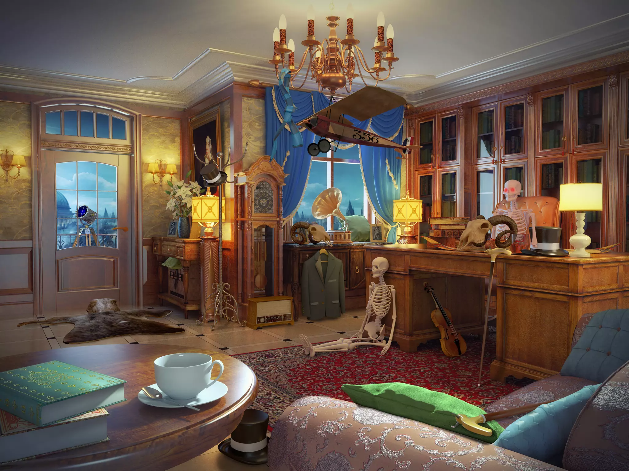 Cabinet Hidden Object Game Location 3D model_0