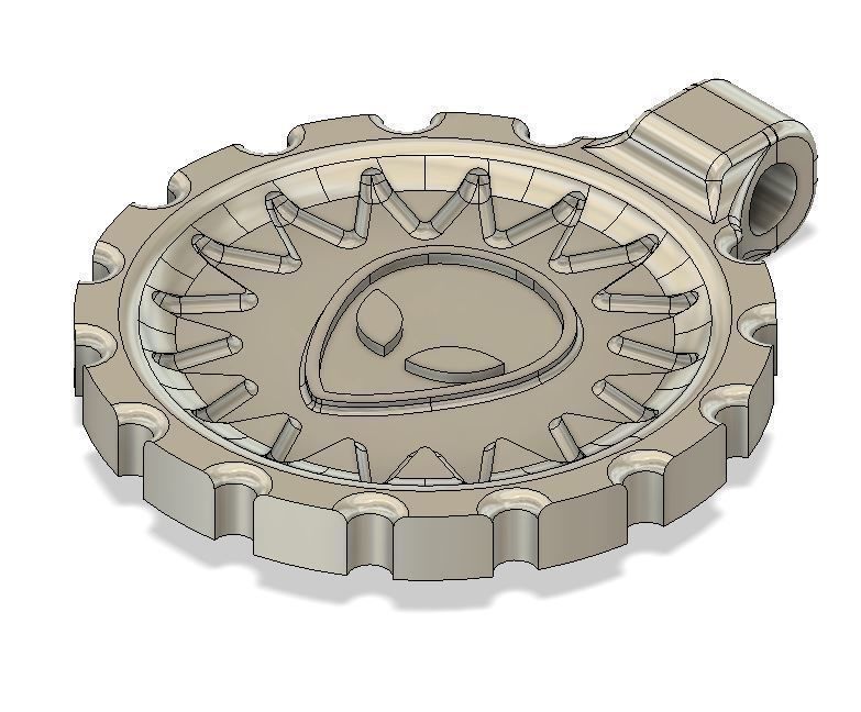 Alien Pendant 3D print model_1
