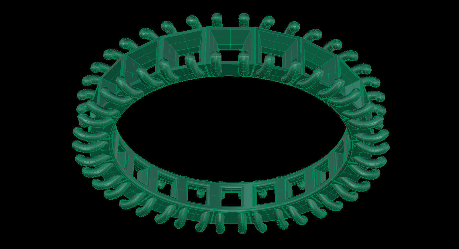 3 mm Princess cut Gems Ring size 17 mm 3D print model_12