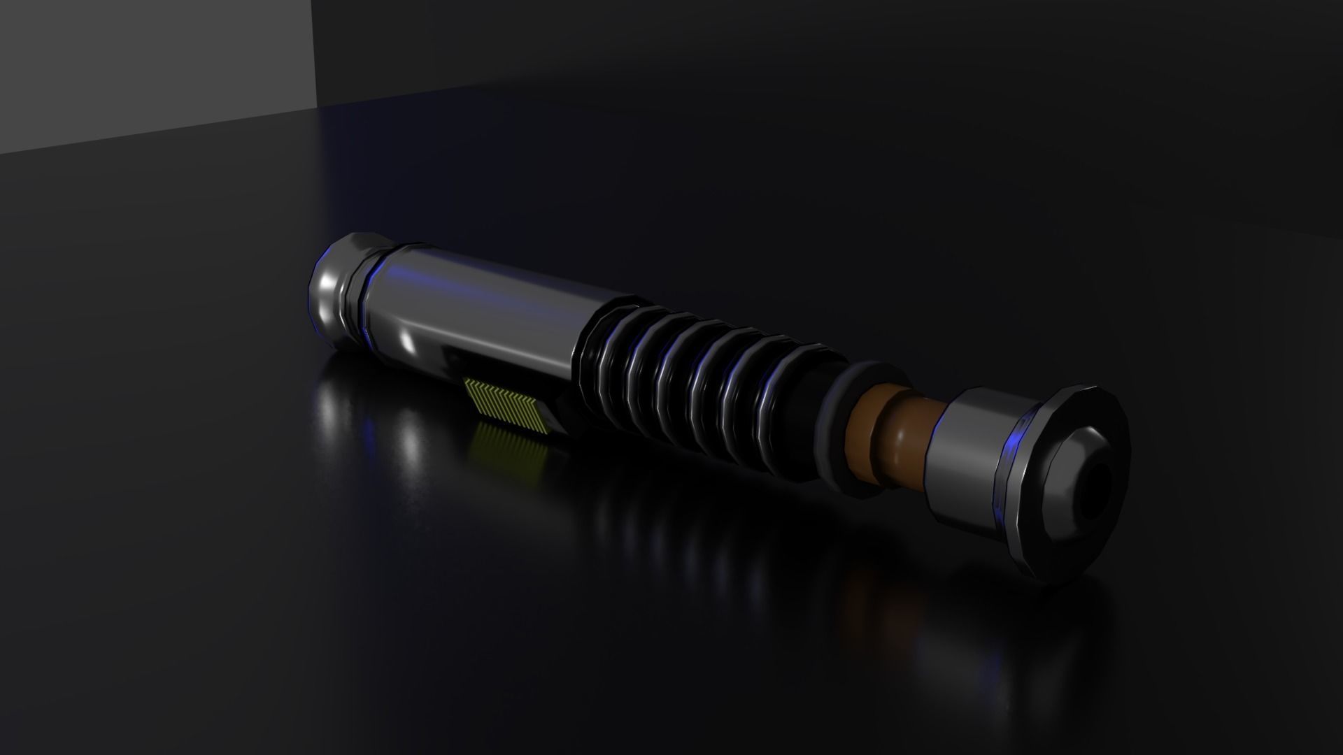 Luke Skywalkers return of the jedi lightsaber Low-poly 3D model_2