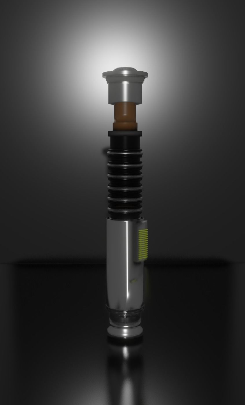 Luke Skywalkers return of the jedi lightsaber Low-poly 3D model_3