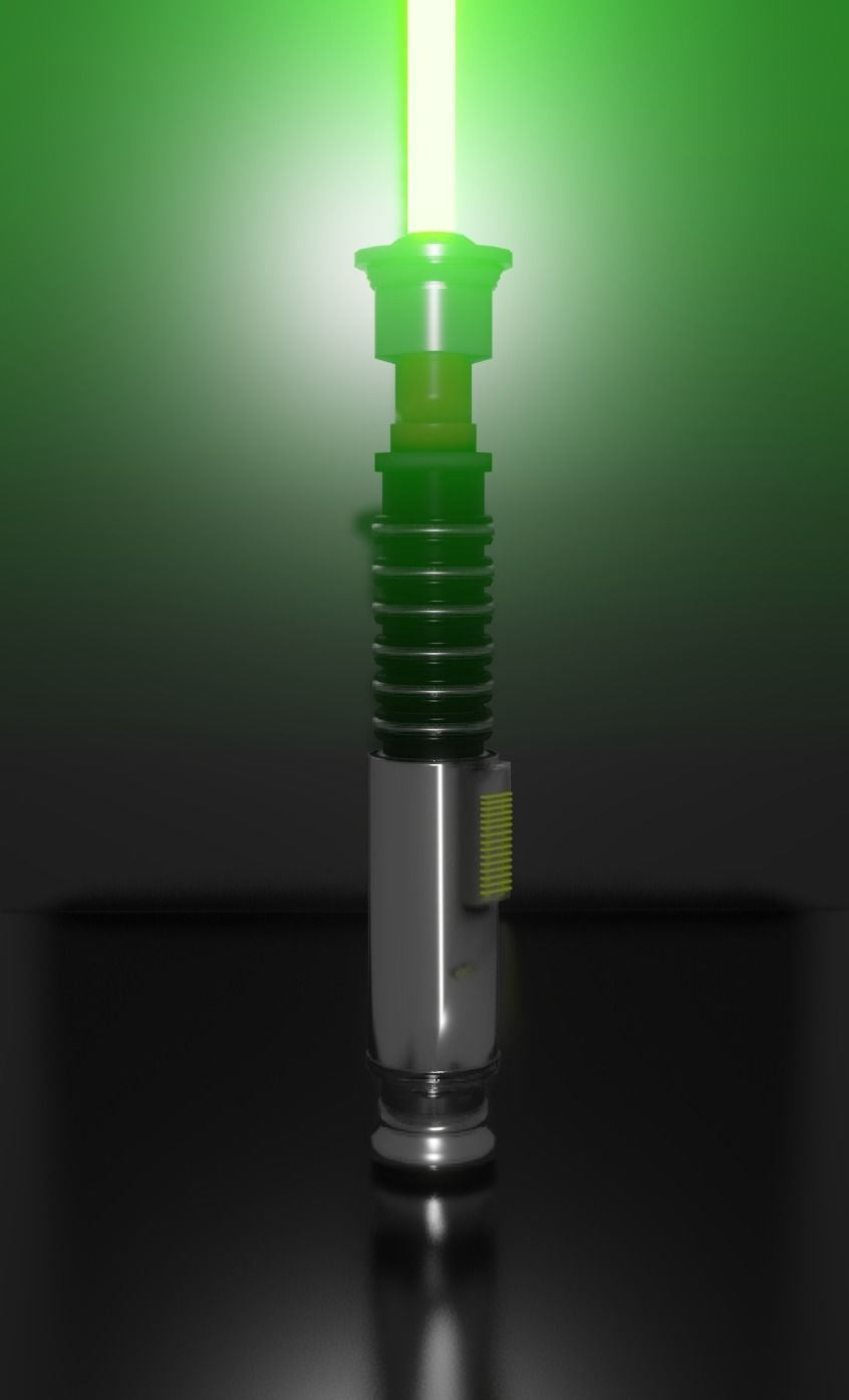 Luke Skywalkers return of the jedi lightsaber Low-poly 3D model_1