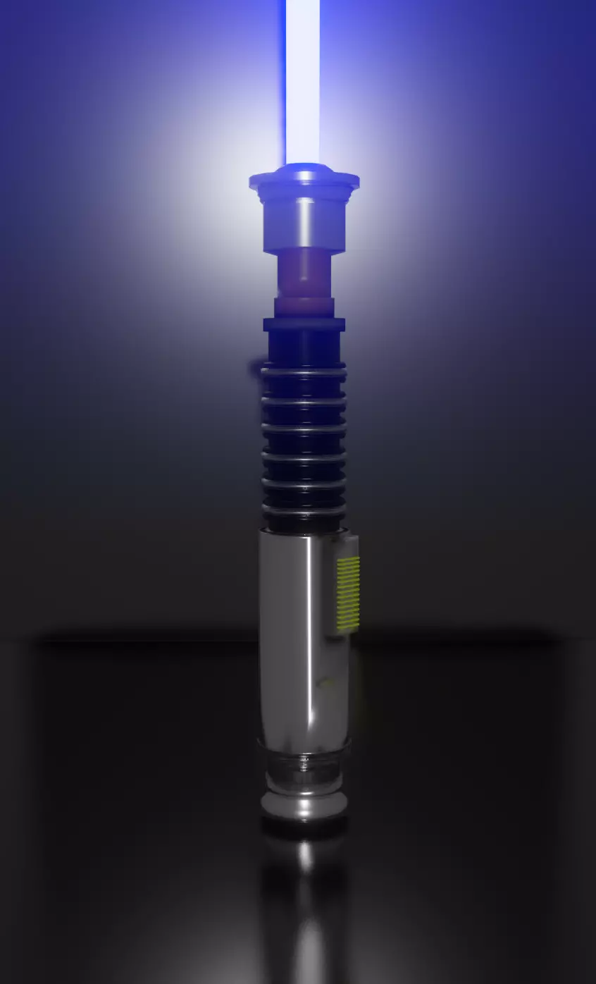 Luke Skywalkers return of the jedi lightsaber Low-poly 3D model_0