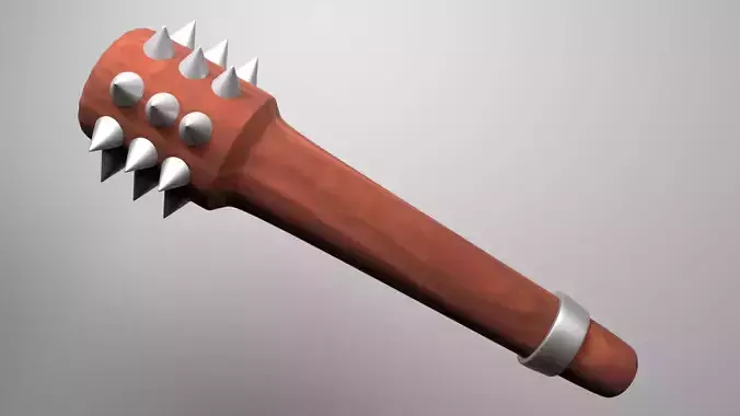 Medieval Club Weapon Low-poly 3D model