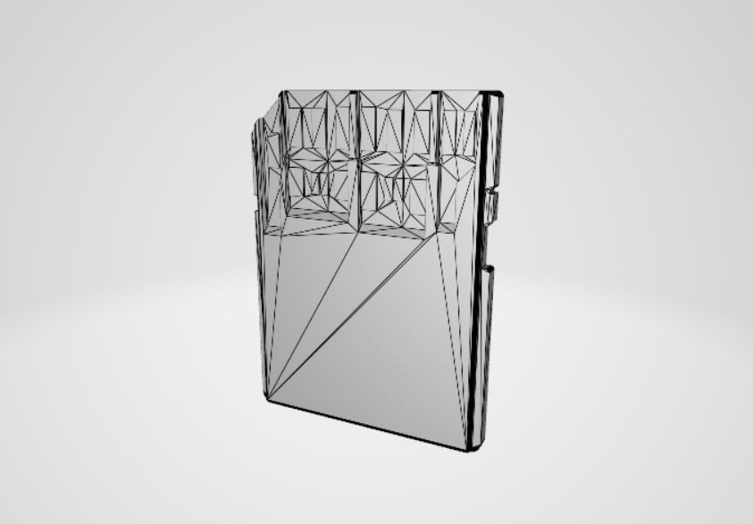 UHS-II SD Card Real Scale uhs2 uhs-2 3D model_3