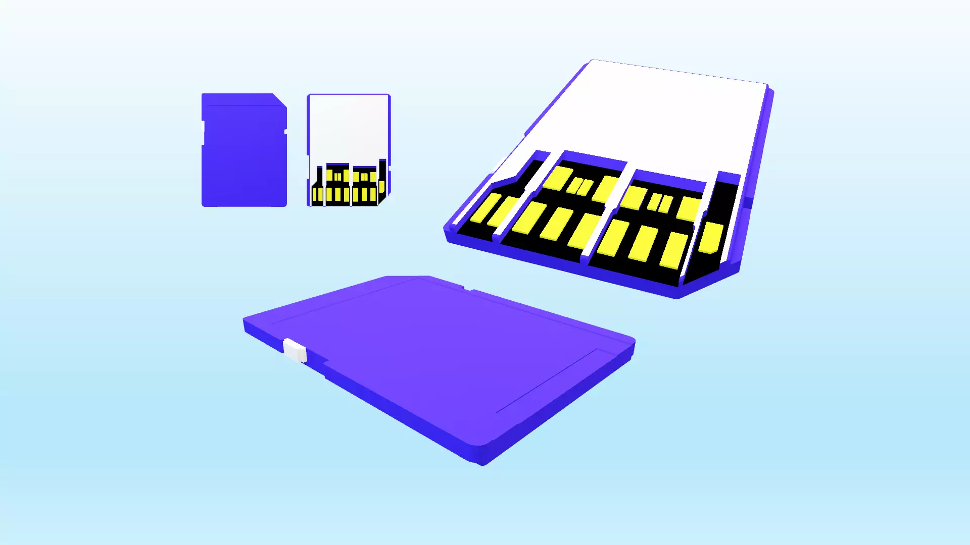 UHS-II SD Card Real Scale uhs2 uhs-2 3D model_0