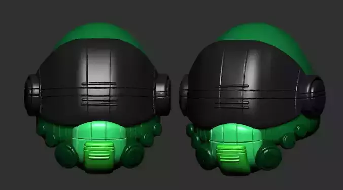 helmet high poly sculpt 3d printable ver 7 3D model