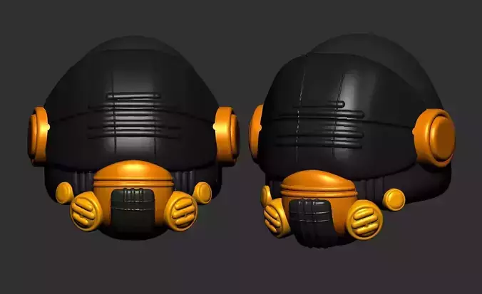 helmet high poly sculpt 3d printable ver 7 3D model