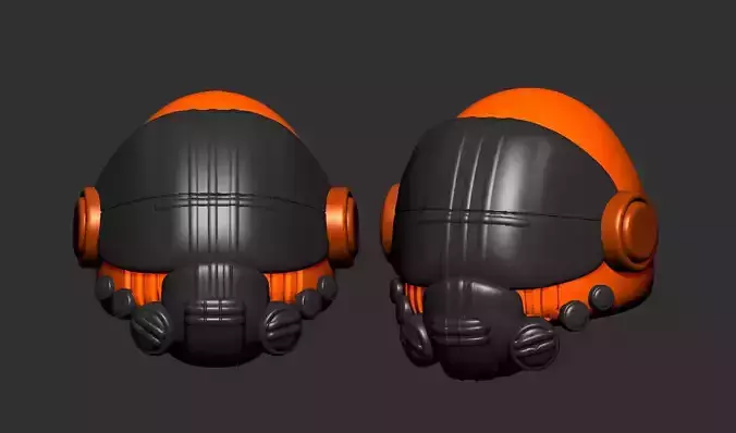 helmet high poly sculpt 3d printable ver 7 3D model