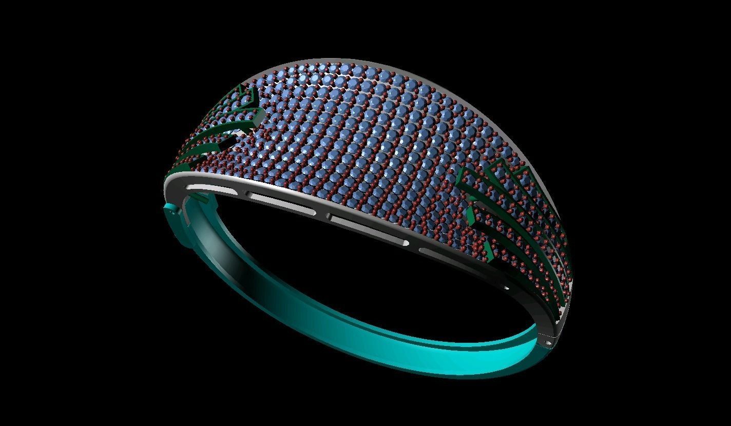 bracelets cocktail gem 2 3D print model_1