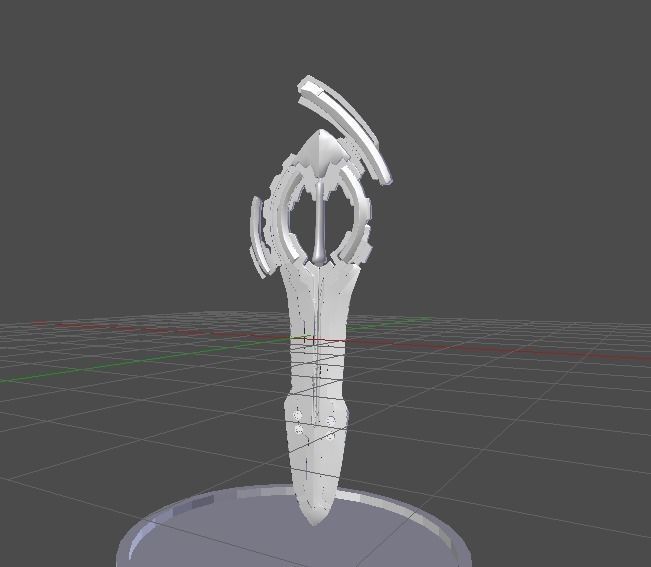 scifi sword low poly game ready Pbr materials Low-poly 3D model_9