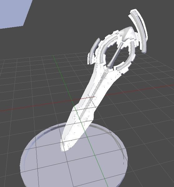 scifi sword low poly game ready Pbr materials Low-poly 3D model_8