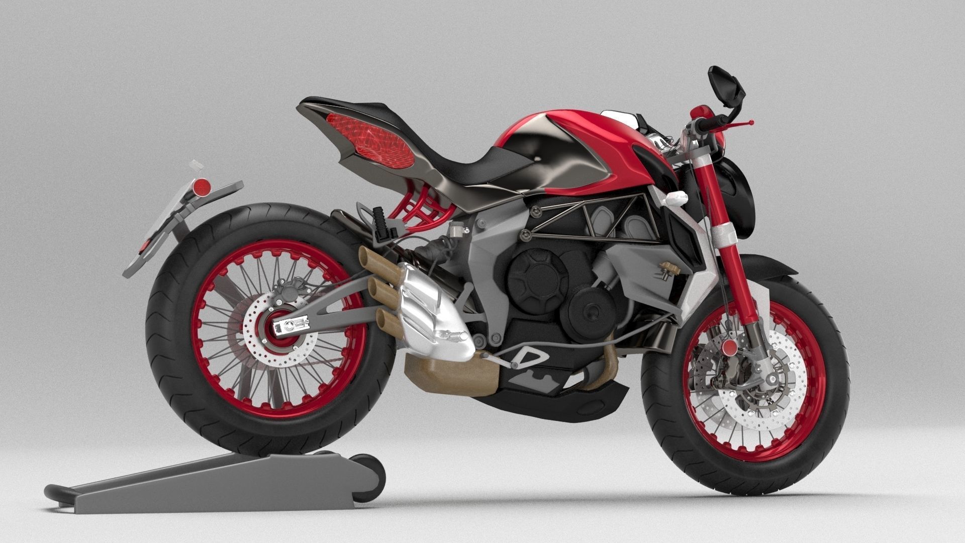 MV Agusta Brutale 3D Bike model 3D model_6