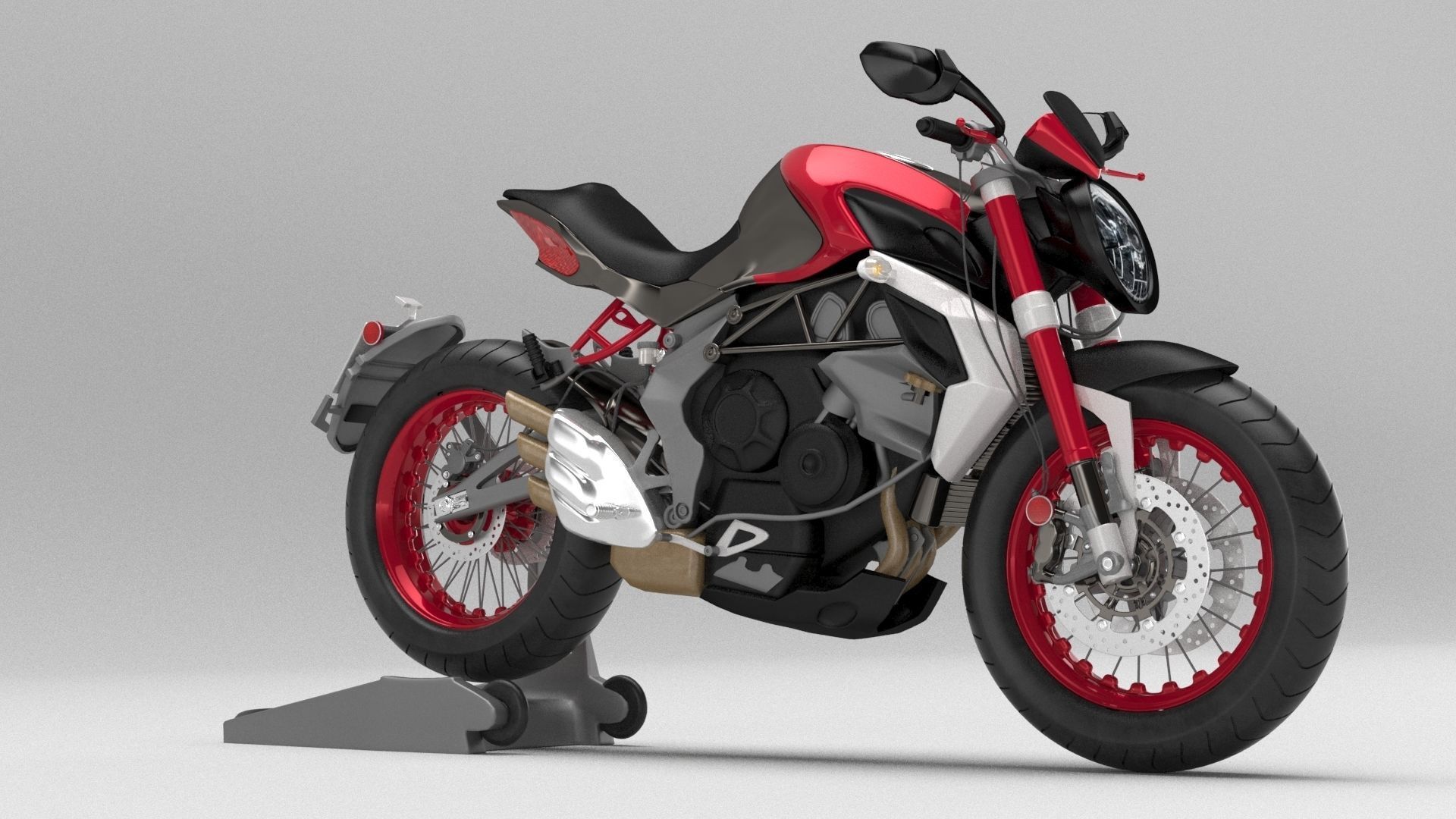 MV Agusta Brutale 3D Bike model 3D model_7