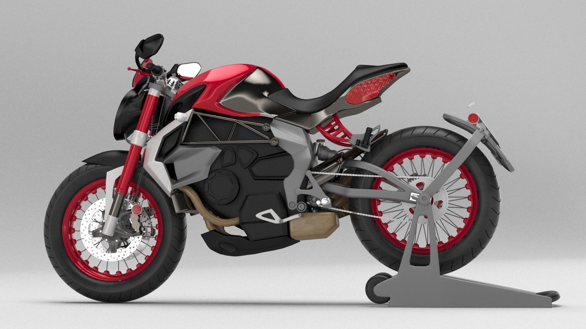 MV Agusta Brutale 3D Bike model 3D model_3