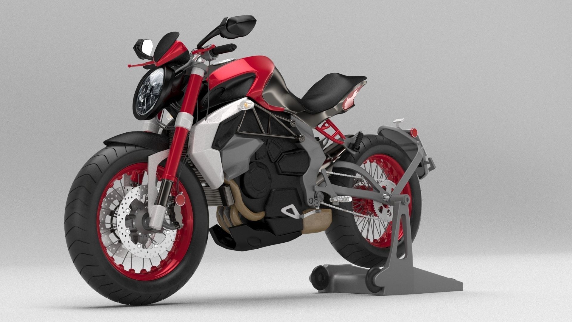 MV Agusta Brutale 3D Bike model 3D model_2
