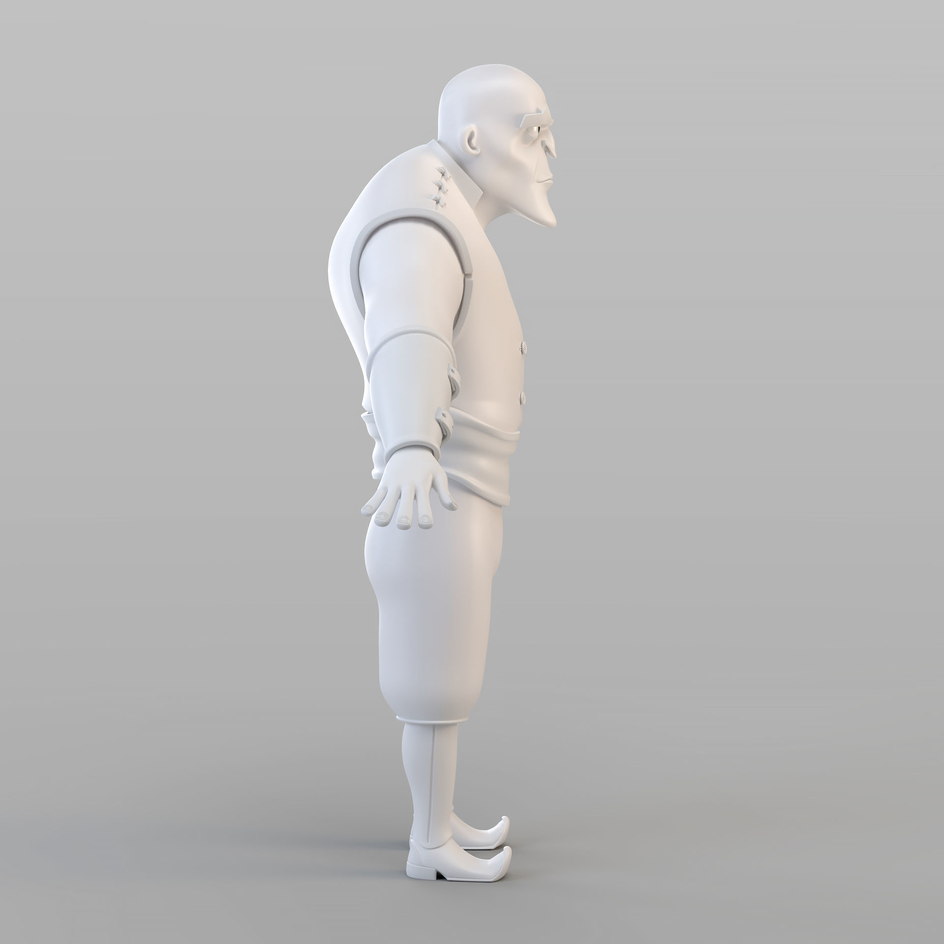 Cartoon Barbar Man 3D model_2