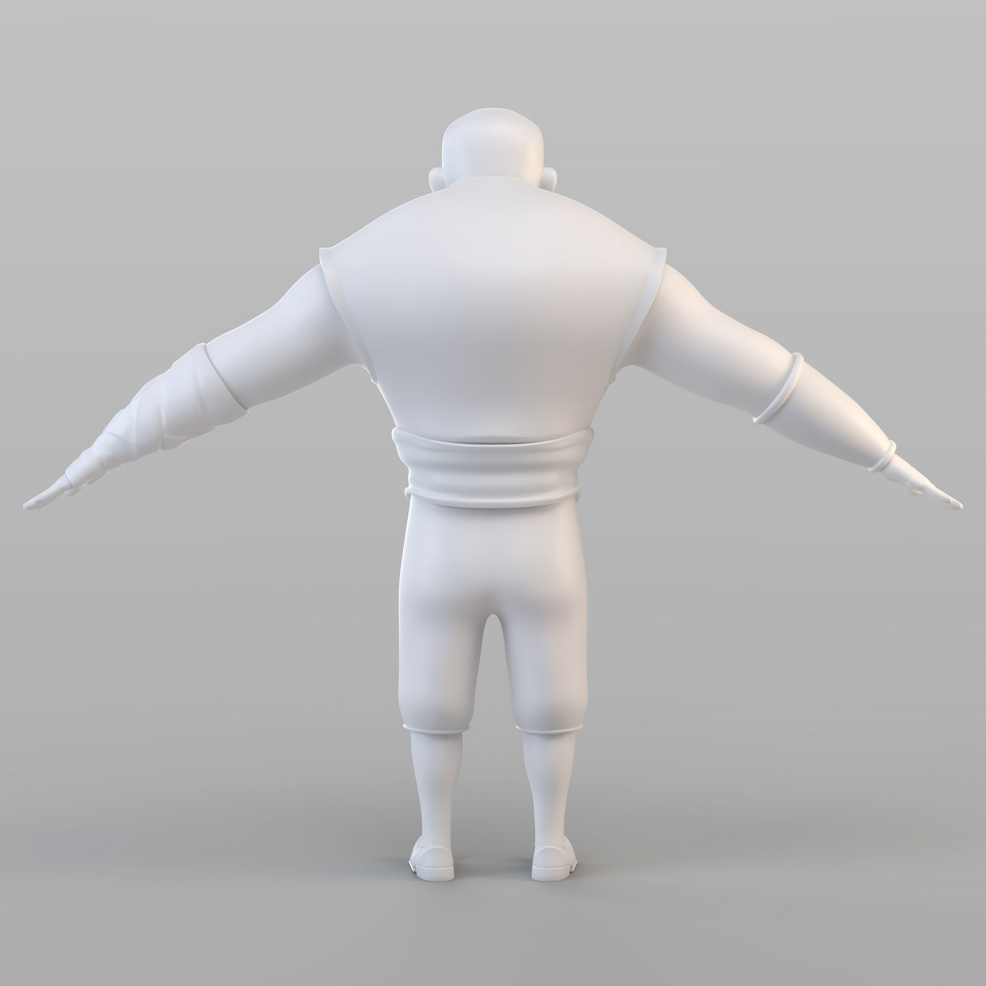 Cartoon Barbar Man 3D model_3