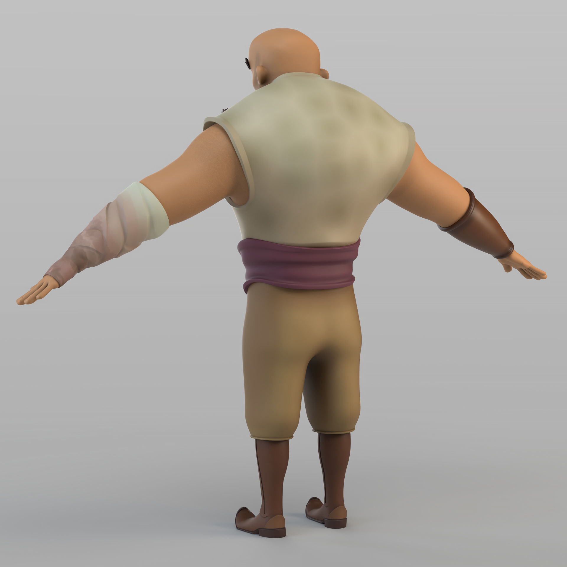 Cartoon Barbar Man 3D model_5