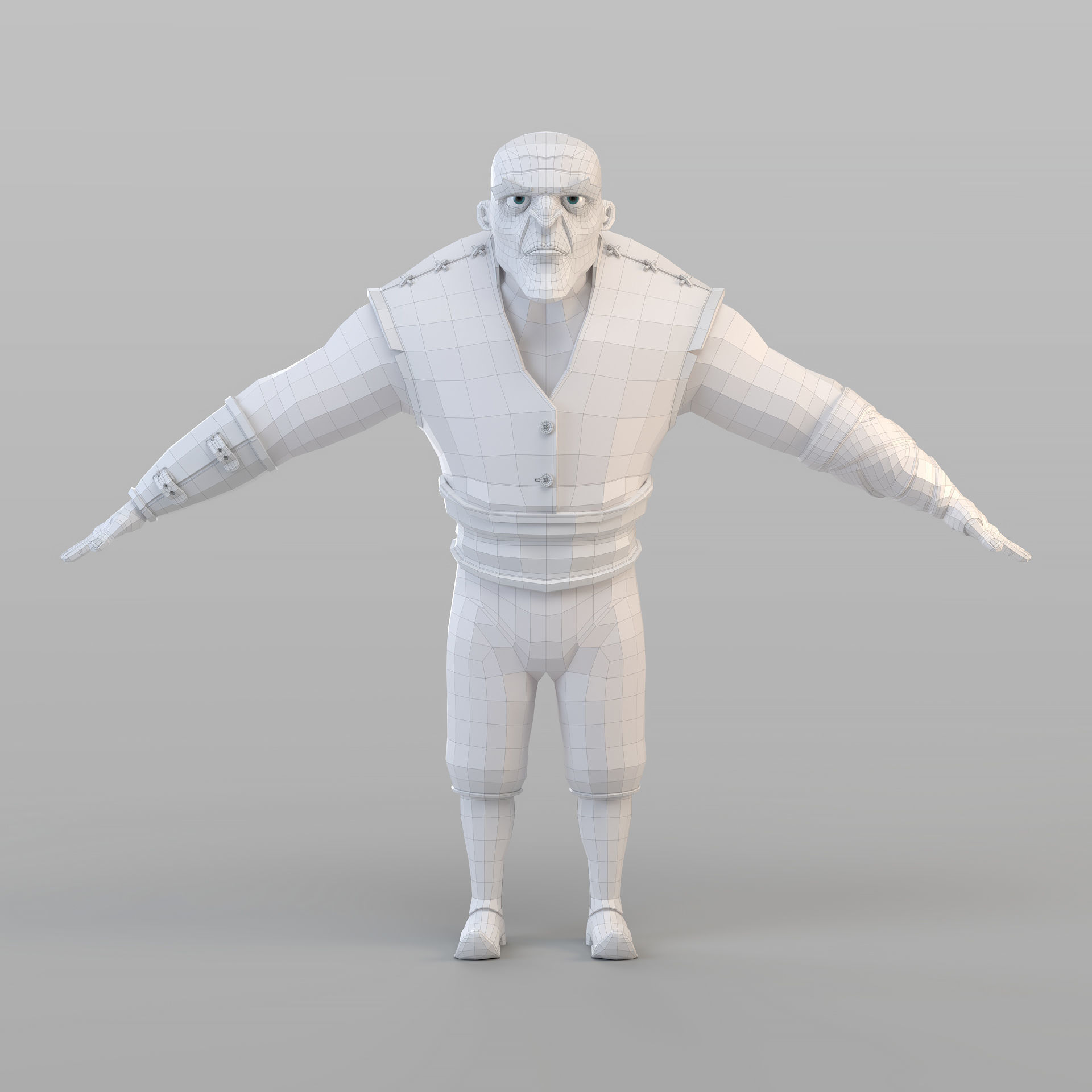 Cartoon Barbar Man 3D model_7