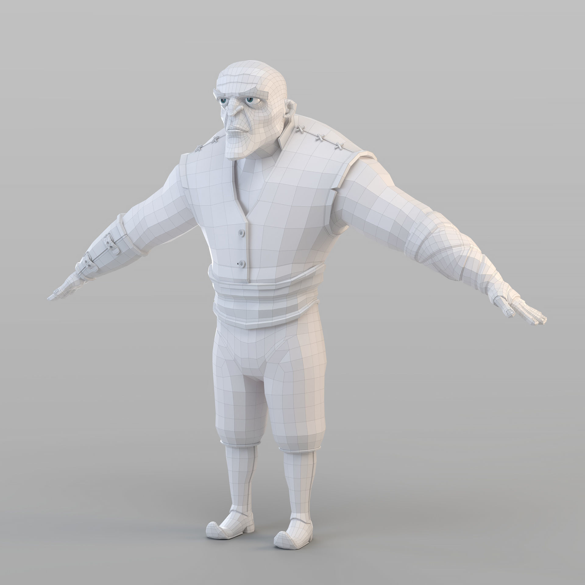 Cartoon Barbar Man 3D model_6