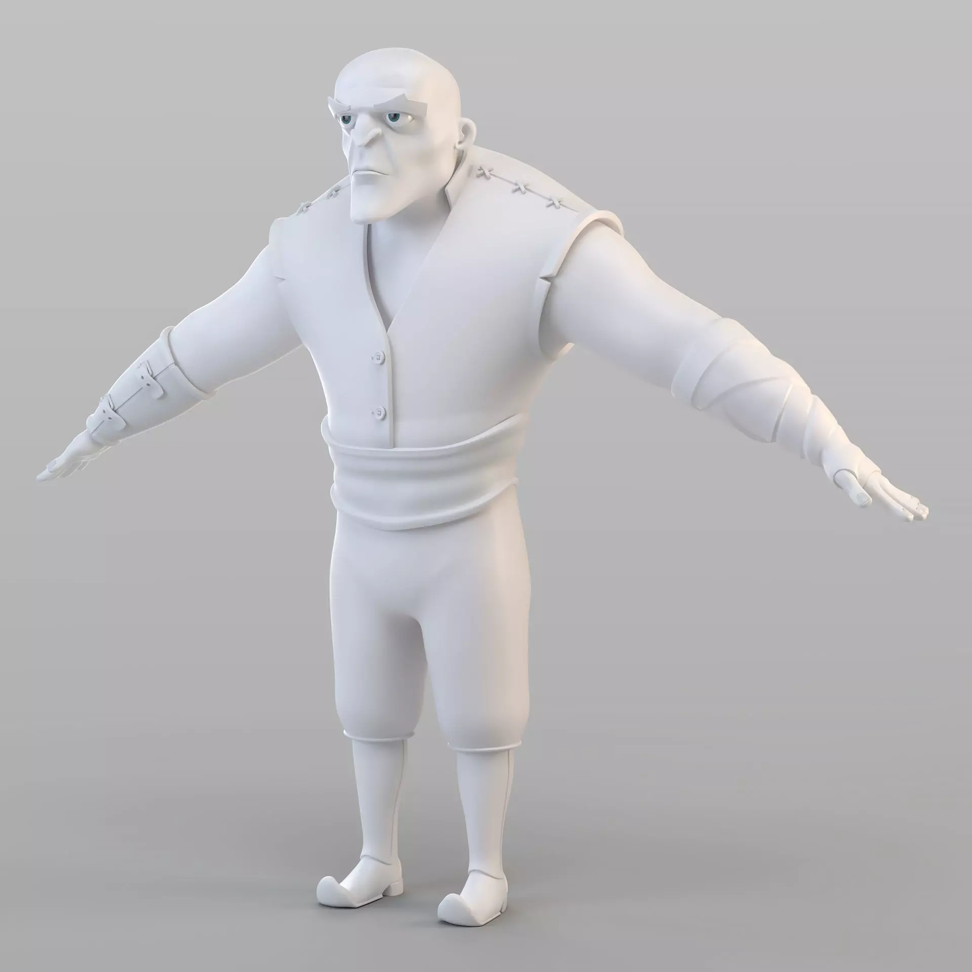 Cartoon Barbar Man 3D model_0