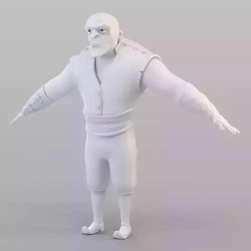 Cartoon Barbar Man 3D model